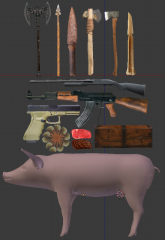 survive game pack 3Dモデル .c4d .max .obj .3ds .fbx .stl .blend 