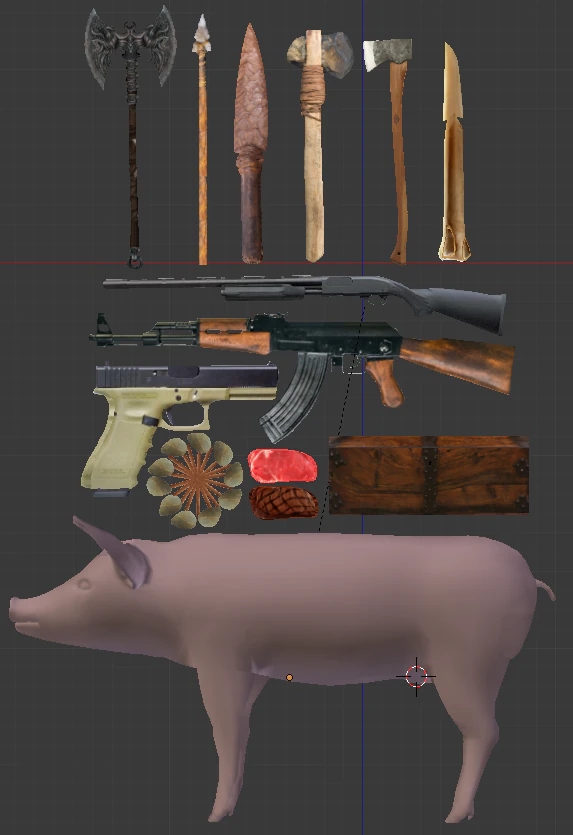 survive game pack 3D Model .c4d .max .obj .3ds .fbx .stl .blend 