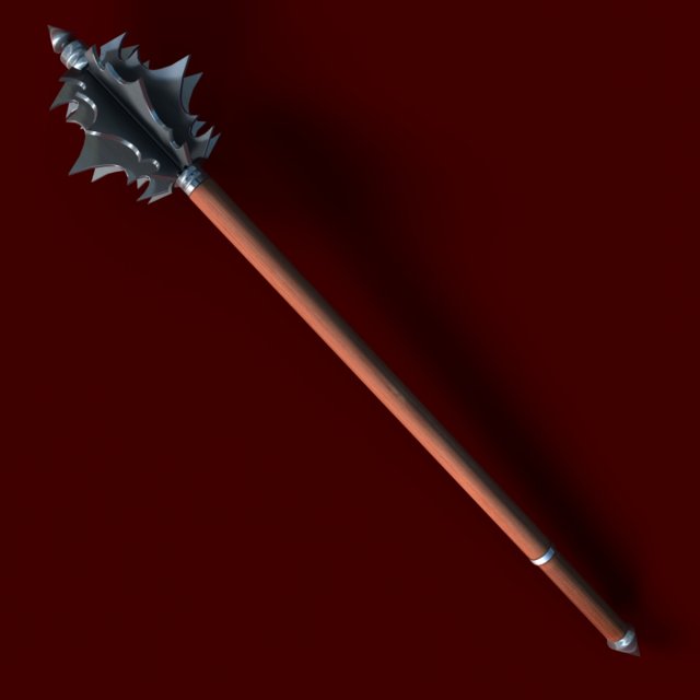 steel mace 3Dモデル .c4d .max .obj .3ds .fbx .stl .blend 