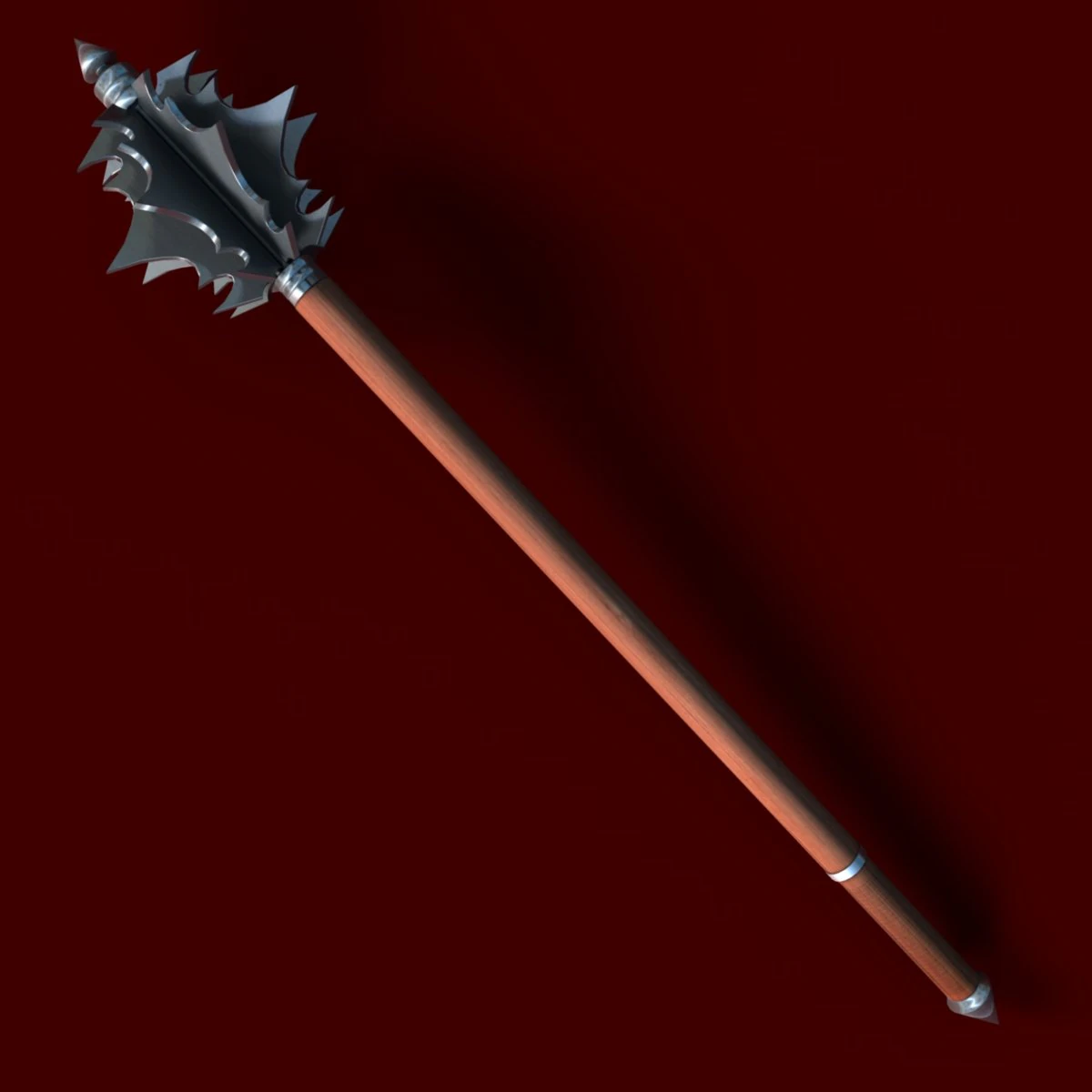 steel mace 3D Model .c4d .max .obj .3ds .fbx .stl .blend