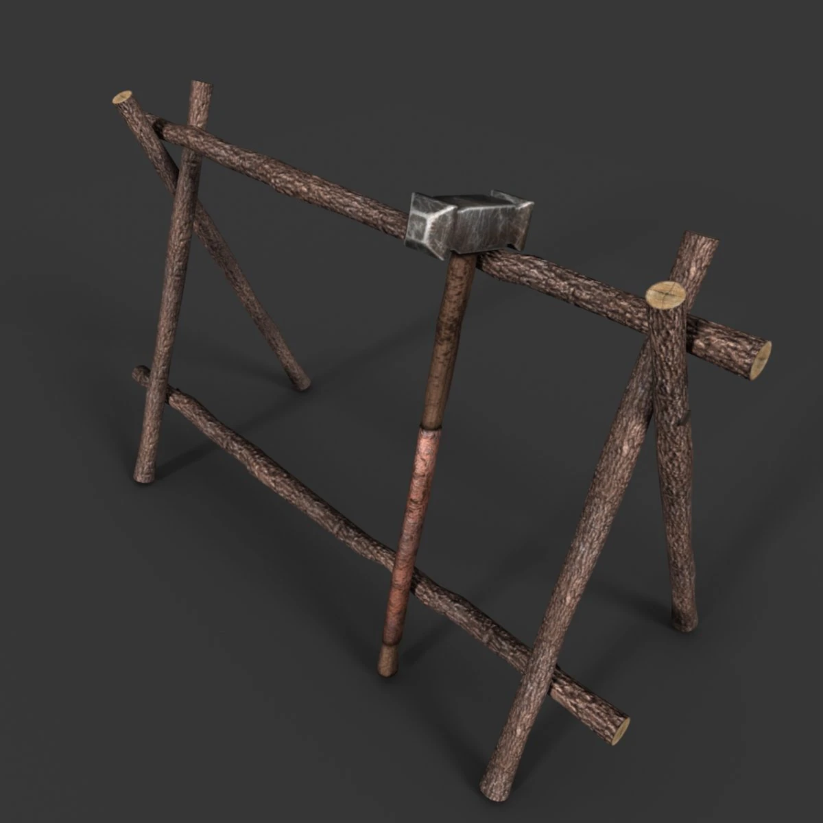 simple rack 3D Model .c4d .max .obj .3ds .fbx .stl .blend 