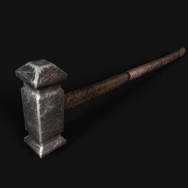 sledgehammer 3D Model .c4d .max .obj .3ds .fbx .stl .blend 