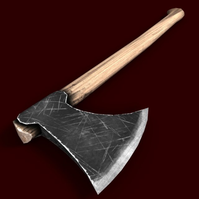 simple viking axe 3D Model .c4d .max .obj .3ds .fbx .stl .blend