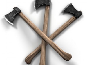 simple viking axe 3D Model
