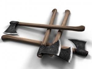 simple viking axe 3D Model