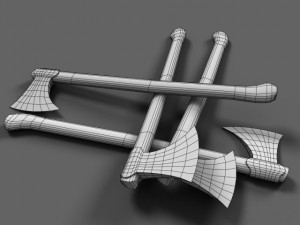 simple viking axe 3D Model