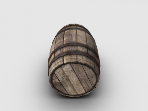 wooden barrel 3D 模型