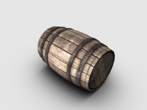 wooden barrel 3D 模型