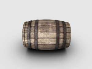 wooden barrel 3D 模型