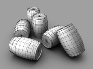 wooden barrel 3D Model