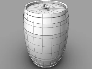 wooden barrel 3D Model