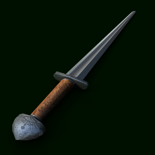 viking sword 3D Model .c4d .max .obj .3ds .fbx .stl .blend 