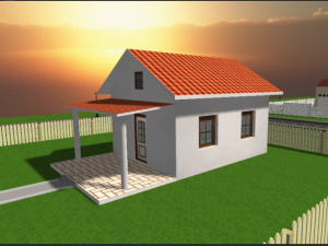 low poly city house pack 3D Модель