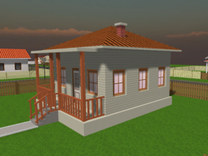 low poly city house pack 3D Модель
