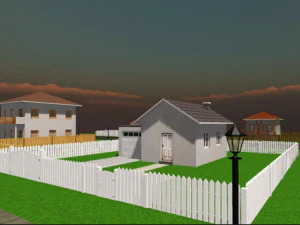 low poly city house pack 3D Model