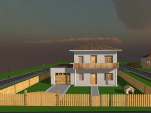 low poly city house pack 3D Model