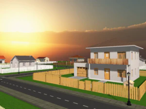 low poly city house pack 3D Model