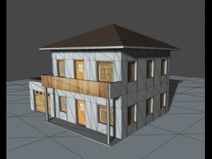 low poly city house pack 3D Модель