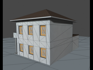 low poly city house pack 3D Модель