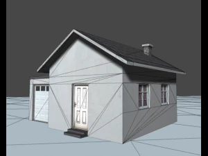 low poly city house pack 3D Model