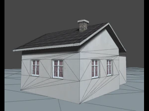 low poly city house pack 3D Model