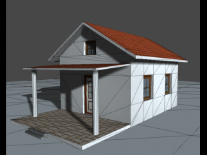low poly city house pack 3D Модель