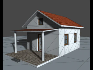 low poly city house pack 3D Model