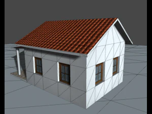 low poly city house pack 3D Model