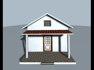 low poly city house pack 3D Model