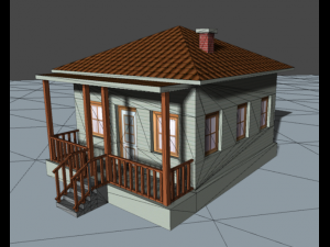 low poly city house pack 3D Модель