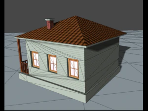 low poly city house pack 3D Model