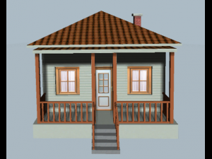 low poly city house pack 3D Модель
