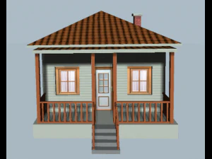 low poly city house pack 3D Model