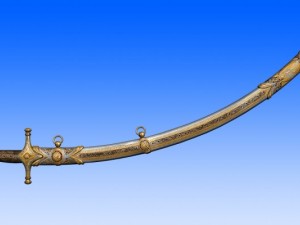 saber with scabbard Model 3D