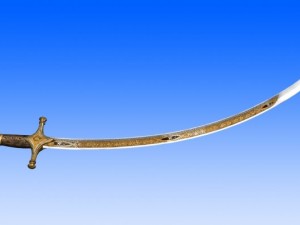 saber with scabbard 3D Model