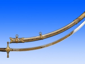 saber with scabbard 3D Model