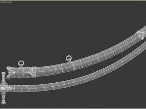 saber with scabbard 3D Model