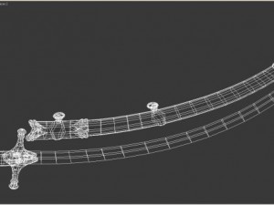 saber with scabbard 3D Model