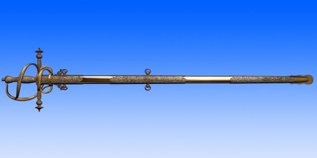 rapier 3D 모델 .c4d .max .obj .3ds .fbx .stl .blend 