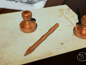 pen in the old style Model 3D