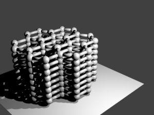 graphene crystal lattice Model 3D