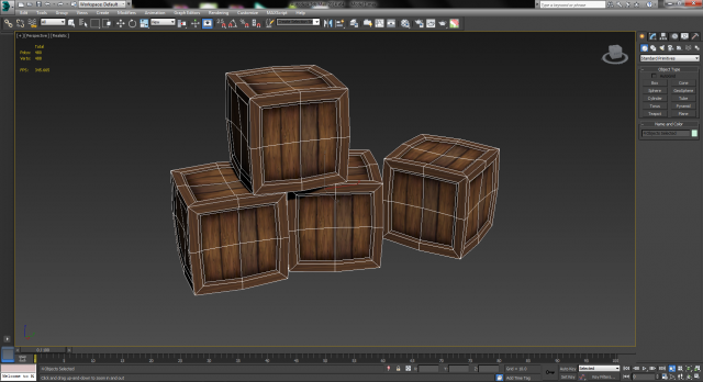 box low poly Modello 3D .c4d .max .obj .3ds .fbx .stl .blend 