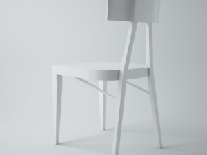 a0336 wooden chair Modello 3D