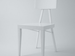 a0336 wooden chair Modello 3D