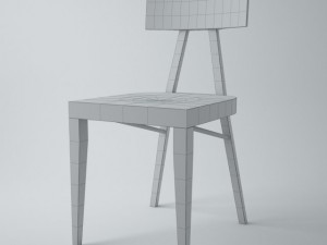 a0336 wooden chair Modello 3D