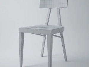 a0336 wooden chair 3D Model