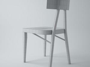 a0336 wooden chair Modello 3D