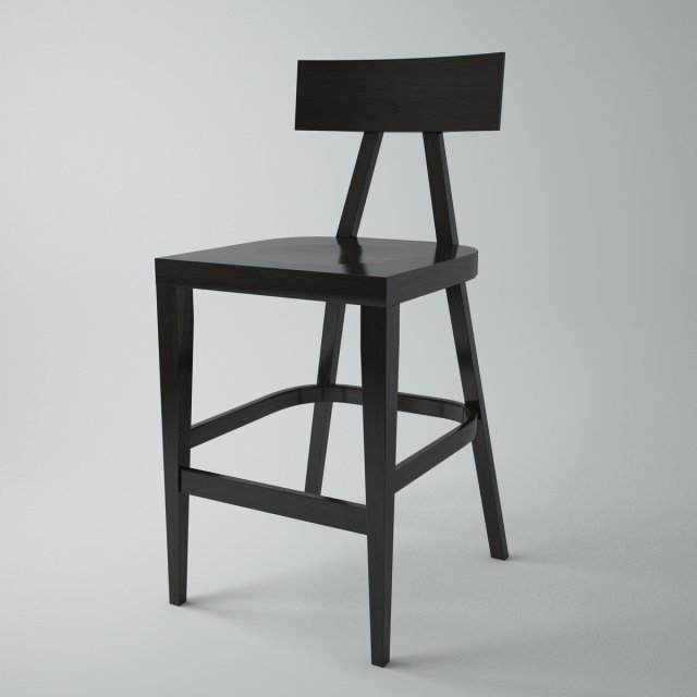 bst0336 wooden bar stool 3Dモデル .c4d .max .obj .3ds .fbx .stl .blend 