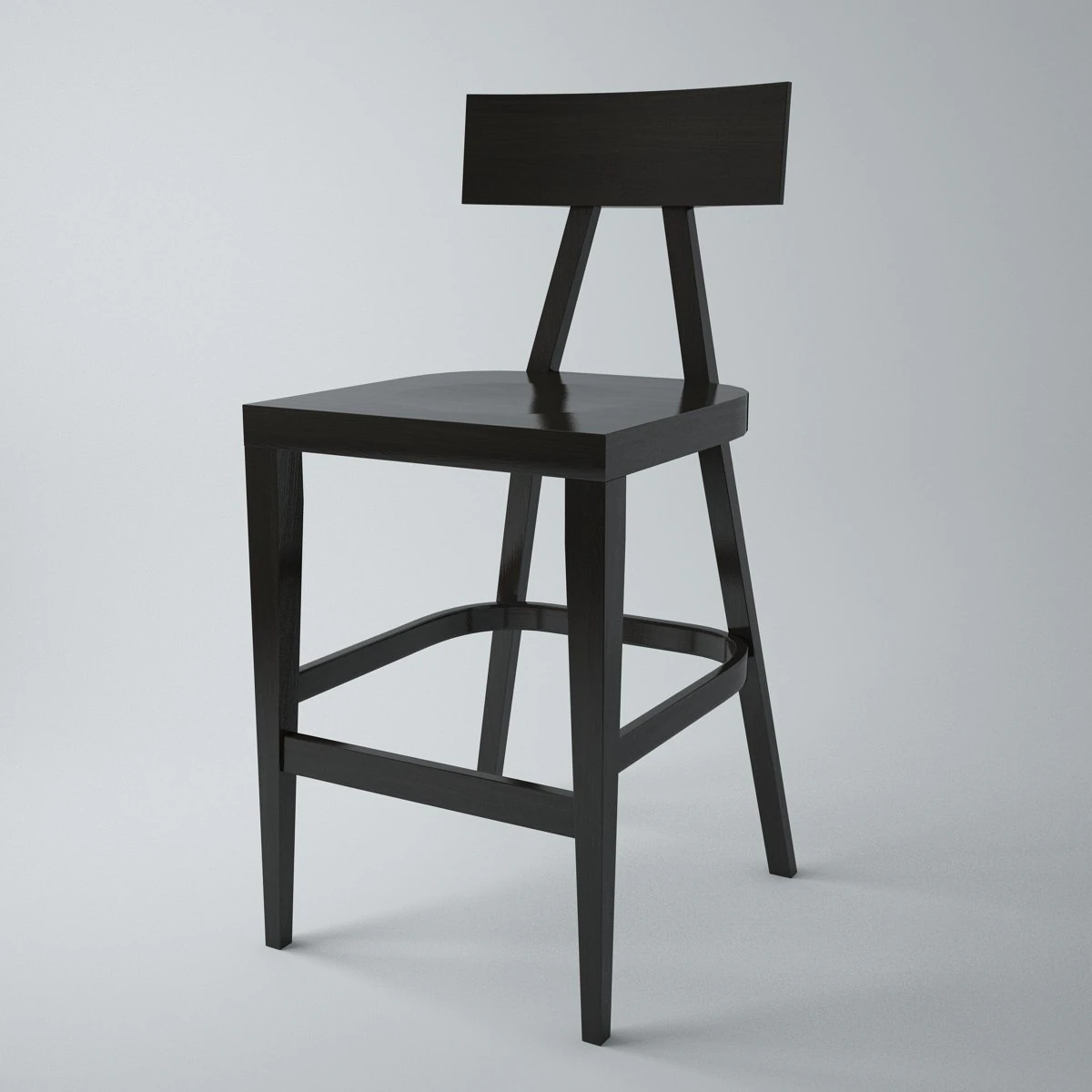bst0336 wooden bar stool 3D Model .c4d .max .obj .3ds .fbx .stl .blend