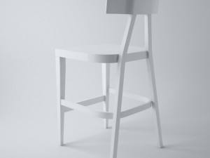 bst0336 wooden bar stool 3Dモデル